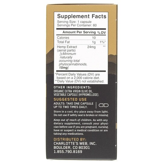 Hemp Extract Liquid Capsules 15 Mg, CW